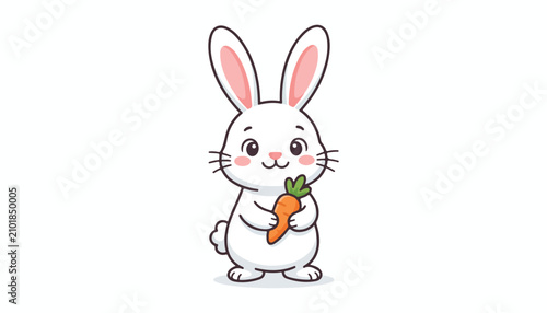 Tableau sur toile bunny animal clipart vector illustration