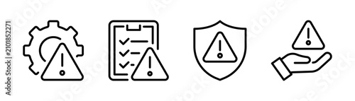 Bild auf Leinwand Risk management icon set