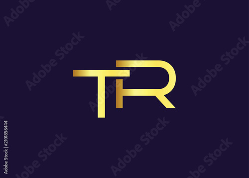Luxury Gold TR Monogram Logo design. Luxury Minimalist Corporate Branding And Identity Design For Business