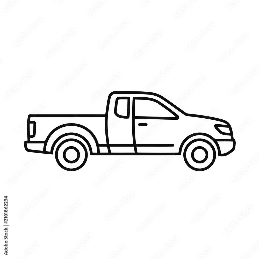 Obraz premium vintage car icon isolated , pickup icon