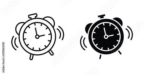 Quadro su tela alarm clock icon