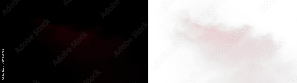 Obraz premium Cloud of soft pink smoke on a transparent background for use in designs and art projects