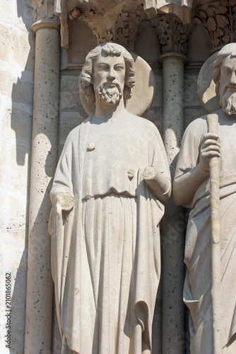 Saint Bartholomew, Notre Dame Cathedral, Last Judgment Portal, Paris