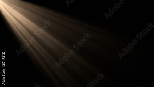 Diagonal sun light rays effect on black background overlay element