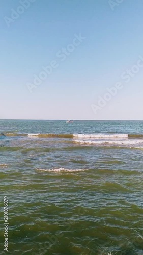 beach and sea windy Sea view in summer 