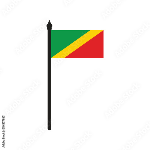 Fotografía Illustration of the flag of the Republic of the Congo