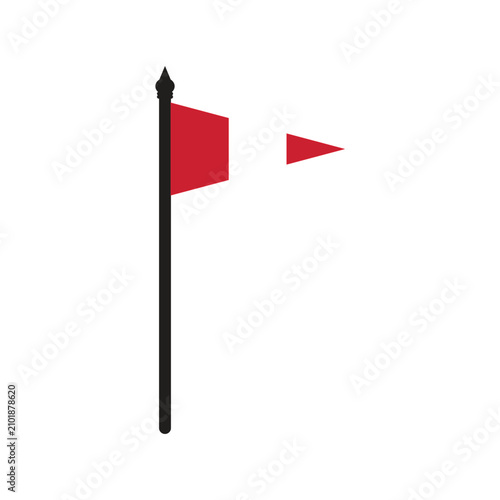 Cuadro en lienzo Peruvian flag illustration
