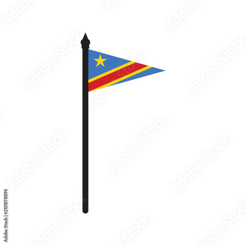 Fotografía Illustration of the flag of the Democratic Republic of the Congo