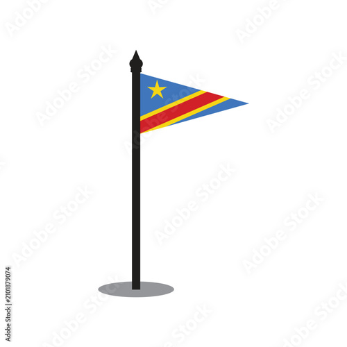 Fotografía Illustration of the flag of the Democratic Republic of the Congo