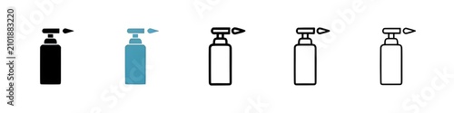 фотографія Blowtorch line icon vector set