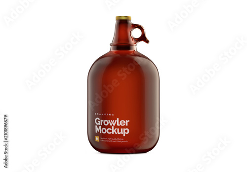 Growler Mockup for Corporate Branding and Packaging Design