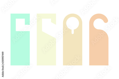 Canvastavla Colorful modern hotel door hangers or keycards for hospitality design elements o