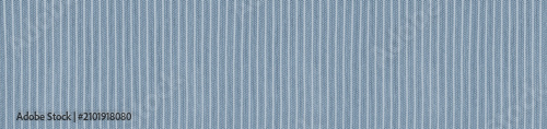 Steel blue linen canvas texture with fine seamless vertical herringbone zigzag stripe pattern