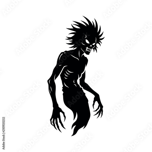 Fotografía Black silhouette of a monster creature 3.