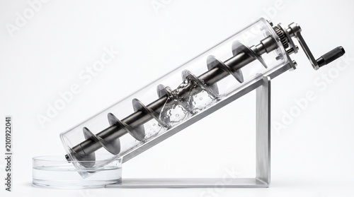 Archimedes Screw Water Lifting Mechanism Physical Demonstration