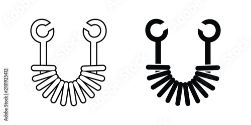 Konstfotografi Coiled Security Tether Cable Icons for Electronic Devices and Accessories
