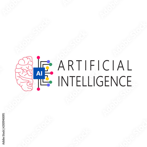 Artificial intelligence technology illustration vector
