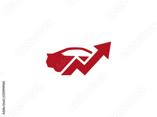 vector illustration of an arrow var logo design icon
