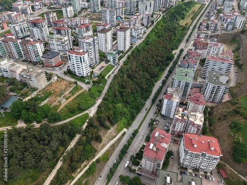 Beautiful Aerial Perspective of Samsun’s Vibrant City Center and Waterfront