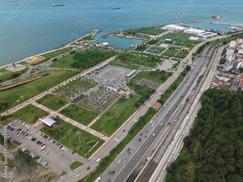 Beautiful Aerial Perspective of Samsun’s Vibrant City Center and Waterfront