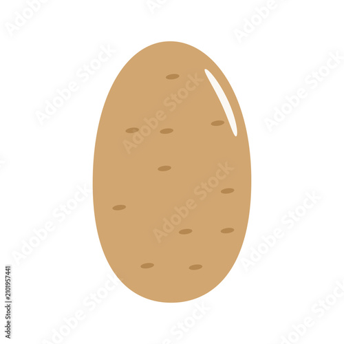 Quadro su tela Flat cartoon vector illustration of a potato