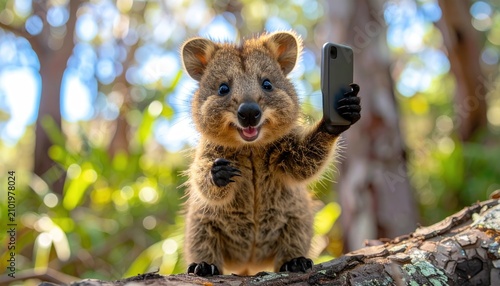 Quokka Taking a Selfie in the Australian Bush.