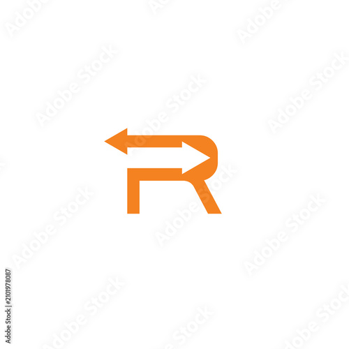 Letter R Arrow Logo. Initial R Arrow Logo For Business or Financial