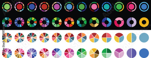 Bild auf Leinwand 2 color of pie chart design