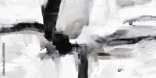 Fotografie Painterly abstract modern art painting with tactile artistic surfaces for premiu