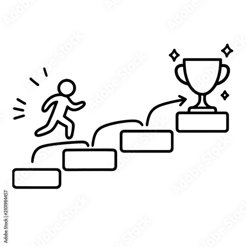 vector illustration of a winner