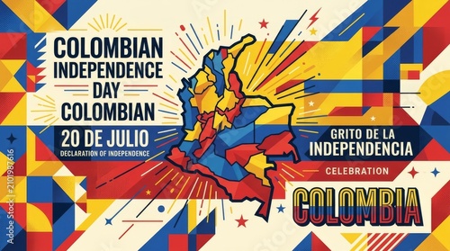 Colombian Declaration of Independence Day Celebration Banner