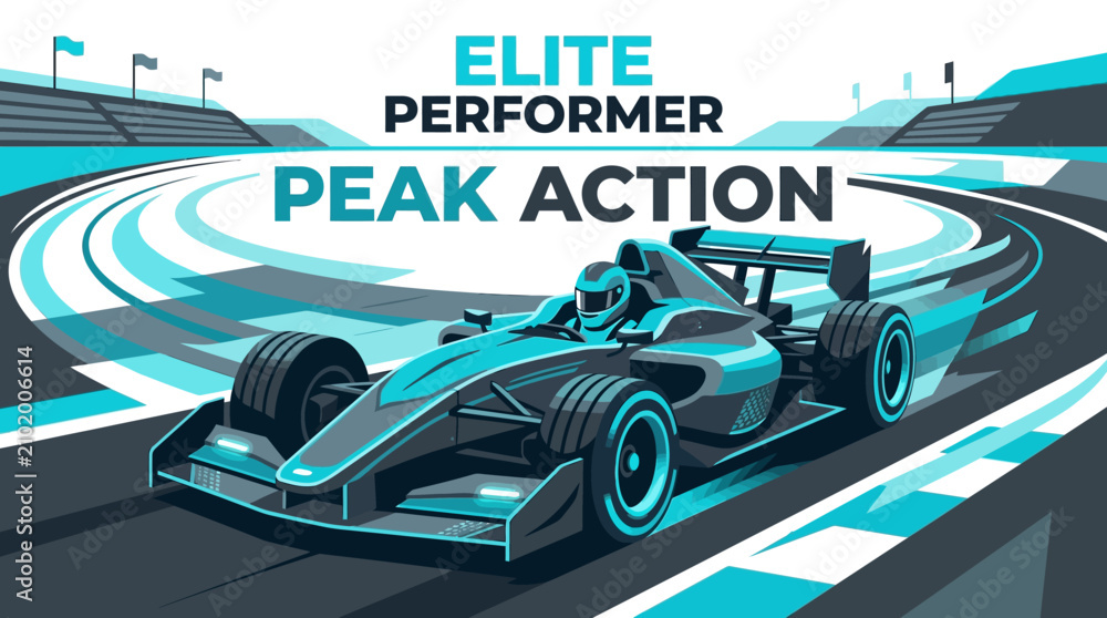 Obraz premium Elite Performer Peak Action Modern Formula One Grand Prix Racing Car Dynamic Motion