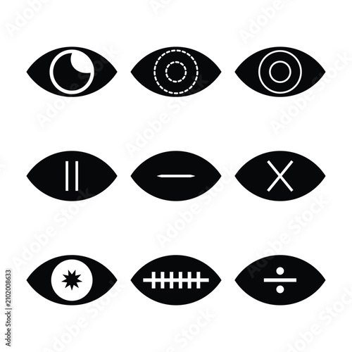Minimal Abstract Eye Symbol Collection Set