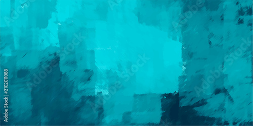 Konstfotografi Aqua Strokes Abstract Background An abstract expressionist artwork features bold brushstrokes in varying shades of turquoise and deep teal, creating a dynamic and textured visual