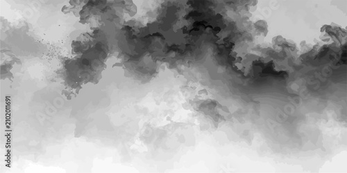 Bilde på lerret Smokey Ambiance Abstract dark smoke swirls and billows, creating a dramatic and moody texture