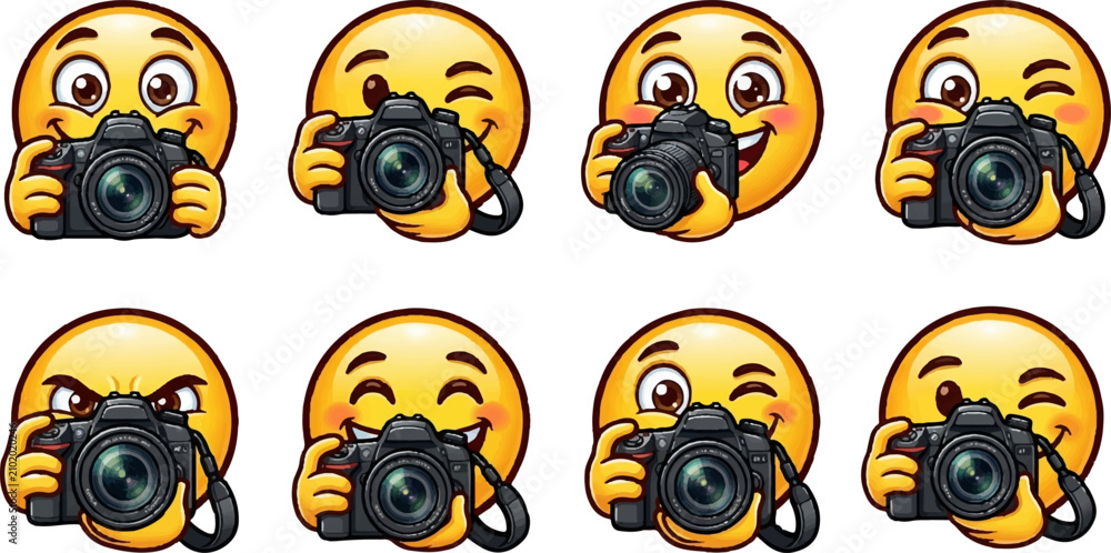 Fototapeta premium Emoji Photographer Expressions