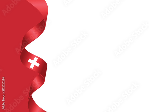 Switzerland Flag Template. Swiss National Symbol Background.