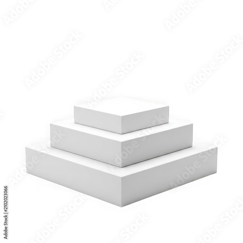 Three stacked gray geometric cubes illustration