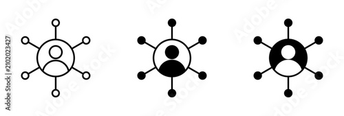 Multitasking and Network Connection User Icon Set