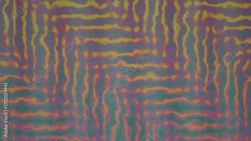 Cuadro en lienzo Vibrant psychedelic pattern with mazelike woven texture in magenta, yellow, and