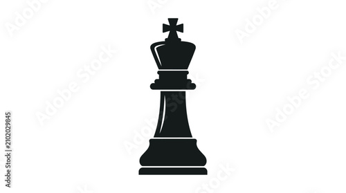Photography Black King Chess Piece Silhouette On White Background