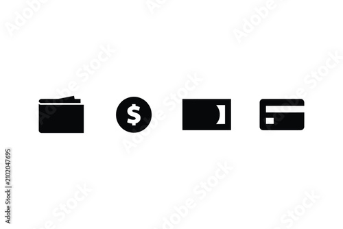 Obraz na płótnie Personal finance and payment set featuring leather wallet us dollar coin paper c