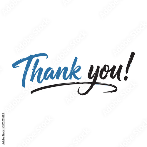 Thank You Calligraphy Design Elegant Calligraphy Vector Design