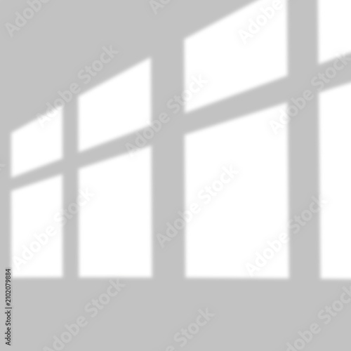 Window Shadow Overlay with Large Frame on Transparent Background