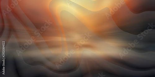 Foto Abstract background featuring warm amber and dark gray curves for atmospheric design wallpaper