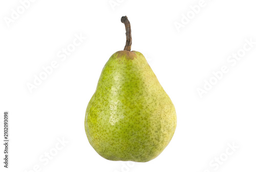 Fotografie Fresh Whole Ripe Green Pear with Stem