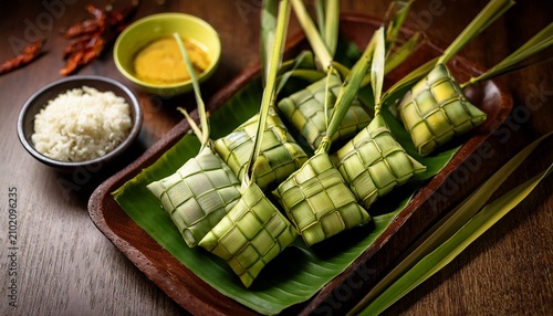 delicious ketupat sayur labu a culinary delight with fresh ingredients
