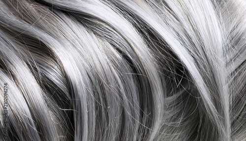 textura de cabello plateado con brillo
