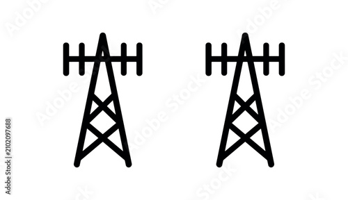 Fotografía Electricity pylon or communication tower icon