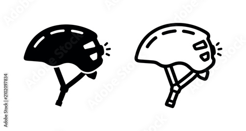 Bicycle helmet with light icons